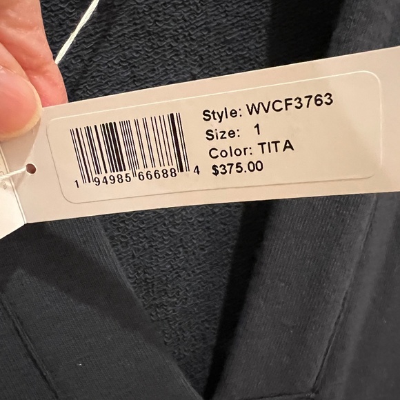 James Perse Hooded Tunic, Size 1, Titan/Blue - NWT - Picture 8 of 15